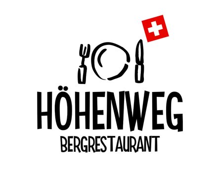 Logo mit schwarzem Schriftzug und Zeichnung eines Tellers und Besteck | © Davos Klosters Mountains