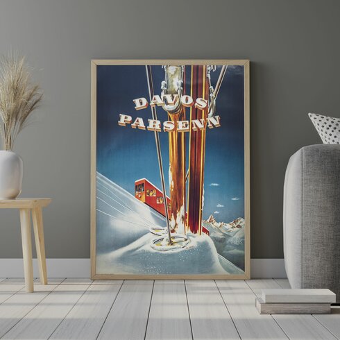 Nostalgieposter mit der Parsennbahn  | © Davos Klosters Mountains 