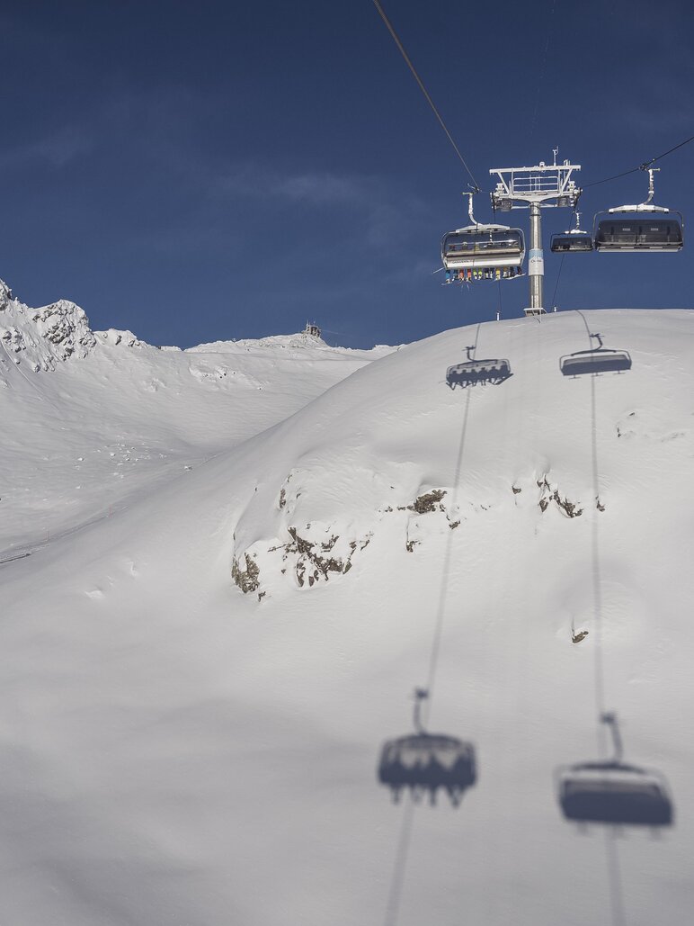 Aussicht vom Rapid Sessellift in richtung Weissfluhjoch. | © Davos Klosters Mountains